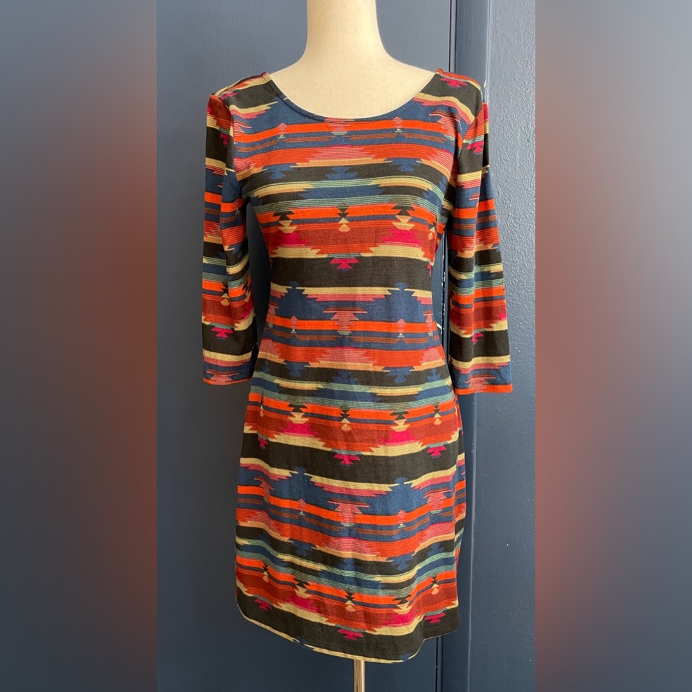 American Rag long sleeve, Aztec / Southwest print dress